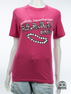 เสื้อยืดมือสอง JERZEES : P.E.A.RL.S GIRLS ผ้าบาง ผ้า 50/50