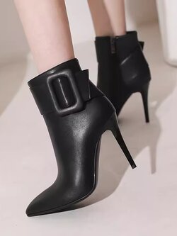 พรีออเดอร์ รองเท้าบูทส้นสูงแฟชั่น รองเท้าบูทส้นสูงไซส์ใหญ่ รองเท้าบูทส้นสูงไซส์เล็ก 34-43