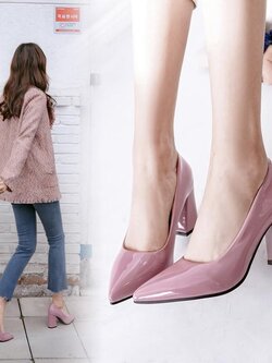 พรีออเดอร์ รองเท้าแฟชั่นผู้หญิง รองเท้าแฟชั่นส้นสูงไซส์ใหญ่ รองเท้าส้นสูงแฟชั่นผู้หญิง รองเท้าแฟชั่นผู้หญิงไซส์เล็ก 33-43