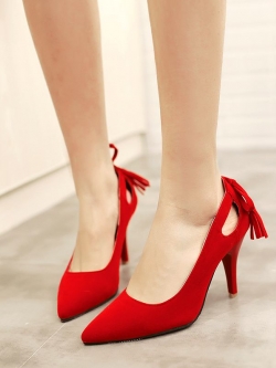 พรีออเดอร์ รองเท้าหัวแหลมส้นสูง รองเท้าส้นแหลมผู้หญิง รองเท้าหัวแหลมไซส์ใหญ่ รองเท้าหัวแหลมส้นสูงไซส์เล็ก 30-52 รหัส Y-0453