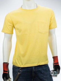 เสื้อยืดมือสอง HANES มีกระเป๋าหน้าอก สีพื้น ผ้า 100 คอตตอน