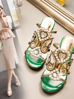 พรีออเดอร์ รองเท้าเปิดส้น 32-46 รหัส Y-8240