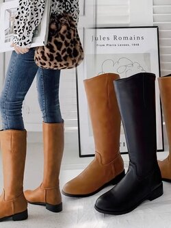 พรีออเดอร์ รองเท้าบูทส้นสูงแฟชั่น รองเท้าบูทส้นสูงไซส์ใหญ่ รองเท้าบูทส้นสูงไซส์เล็ก 32-54