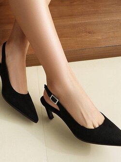 พรีออเดอร์ รองเท้าหัวแหลมส้นสูง รองเท้าส้นแหลมผู้หญิง รองเท้าหัวแหลมไซส์ใหญ่ รองเท้าหัวแหลมส้นสูงไซส์เล็ก 34-48