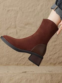 พรีออเดอร์ รองเท้าบูทส้นสูงแฟชั่น รองเท้าบูทส้นสูงไซส์ใหญ่ รองเท้าบูทส้นสูงไซส์เล็ก 34-43