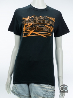 เสื้อยืดมือสอง GILDAN : SFMS WORLD DOMINATION LOVE OF LEARNING ผ้า 100 คอตตอน