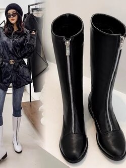 พรีออเดอร์ รองเท้าบูทส้นสูงแฟชั่น รองเท้าบูทส้นสูงไซส์ใหญ่ รองเท้าบูทส้นสูงไซส์เล็ก 32-54