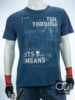 เสื้อยืดมือสอง EXPRESS : TOIL THROUGH IT IS MEANS ผ้า 100 คอตตอน