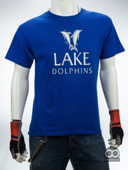 เสื้อยืดมือสอง HANES : LAKE DOLPHINS ผ้าบาง ผ้า 50/50