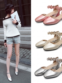 Preorder รองเท้าส้นเตี้ย 31-48 รหัส Y-7558