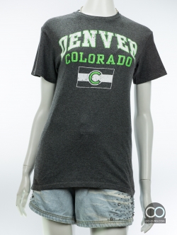 เสื้อยืดมือสอง DELTA : DENVER COLORADO ผ้าบาง ผ้า 50/50