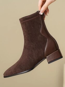 พรีออเดอร์ รองเท้าบูทส้นสูงแฟชั่น รองเท้าบูทส้นสูงไซส์ใหญ่ รองเท้าบูทส้นสูงไซส์เล็ก 32-43