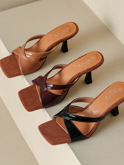 พรีออเดอร์ รองเท้าแฟชั่นเปิดส้น รองเท้าเปิดส้นผู้หญิง รองเท้าเปิดส้นไซส์ใหญ รองเท้าเปิดส้นผู้หญิงไซส์เล็ก 32-48