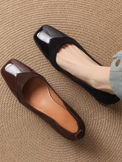 พรีออเดอร์ รองเท้าแฟชั่นส้นเตี้ย รองเท้าส้นเตี้ยไซส์ใหญ่ รองเท้าส้นเตี้ยไซส์เล็ก 32-48