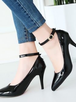 พรีออเดอร์ รองเท้าหัวแหลมส้นสูง รองเท้าส้นแหลมผู้หญิง รองเท้าหัวแหลมไซส์ใหญ่ รองเท้าหัวแหลมส้นสูงไซส์เล็ก 31-47