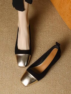 พรีออเดอร์ รองเท้าแฟชั่นส้นเตี้ย รองเท้าส้นเตี้ยไซส์ใหญ่ รองเท้าส้นเตี้ยไซส์เล็ก 32-48