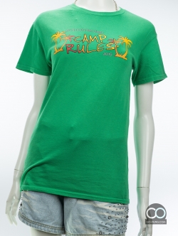 เสื้อยืดมือสอง GILDAN : CAMP RULES ผ้า 100 คอตตอน