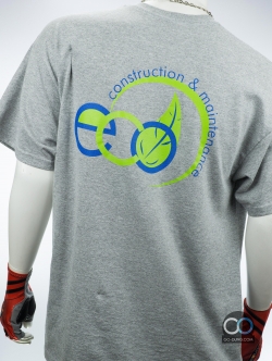 เสื้อยืดมือสอง GILDAN : CONSTRUCTION & MAINTENANCE ผ้าบาง ผ้า 50/50