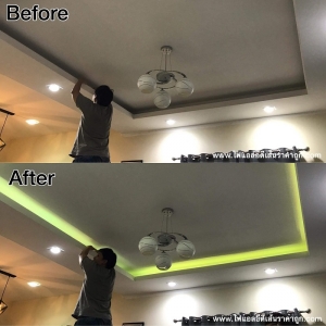 รีวิวติดไฟซ่อนฝ้า ด้วยไฟ LED เส้น RGB ไฟเปลี่ยนสีได้