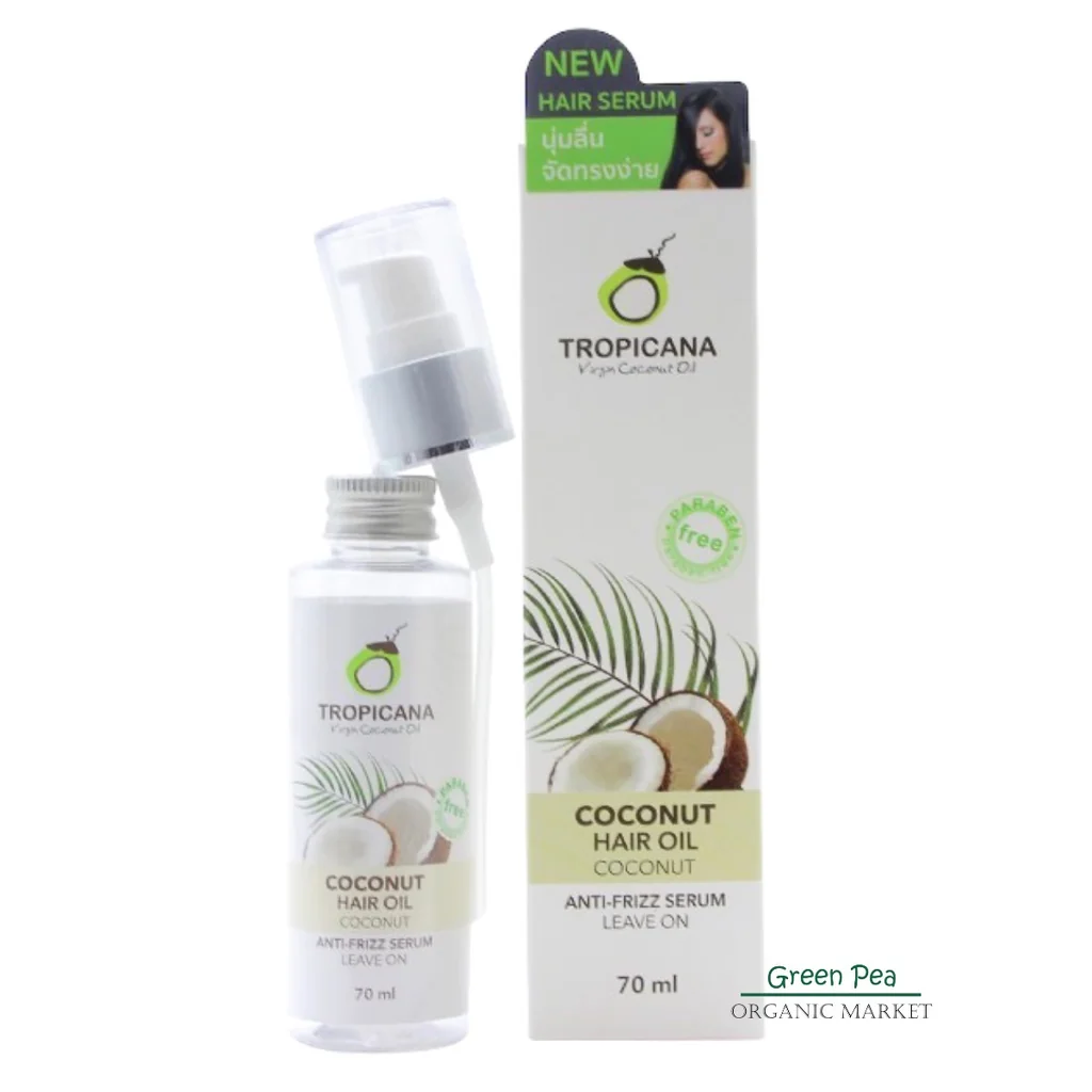 เซรั่มบำรุงผมน้ำมันมะพร้าว Tropicana สูตร NON PARABEN เซรั่มบำรุงผมน้ำมันมะพร้าว Tropicana สูตร NON PARABEN