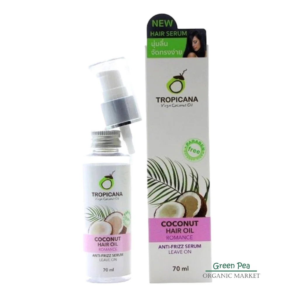 เซรั่มบำรุงผมน้ำมันมะพร้าว Tropicana สูตร NON PARABEN เซรั่มบำรุงผมน้ำมันมะพร้าว Tropicana สูตร NON PARABEN